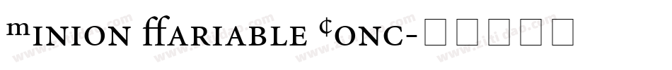 Minion Variable Conc字体转换